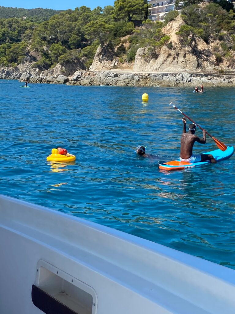 barco familia holland baño con bebes